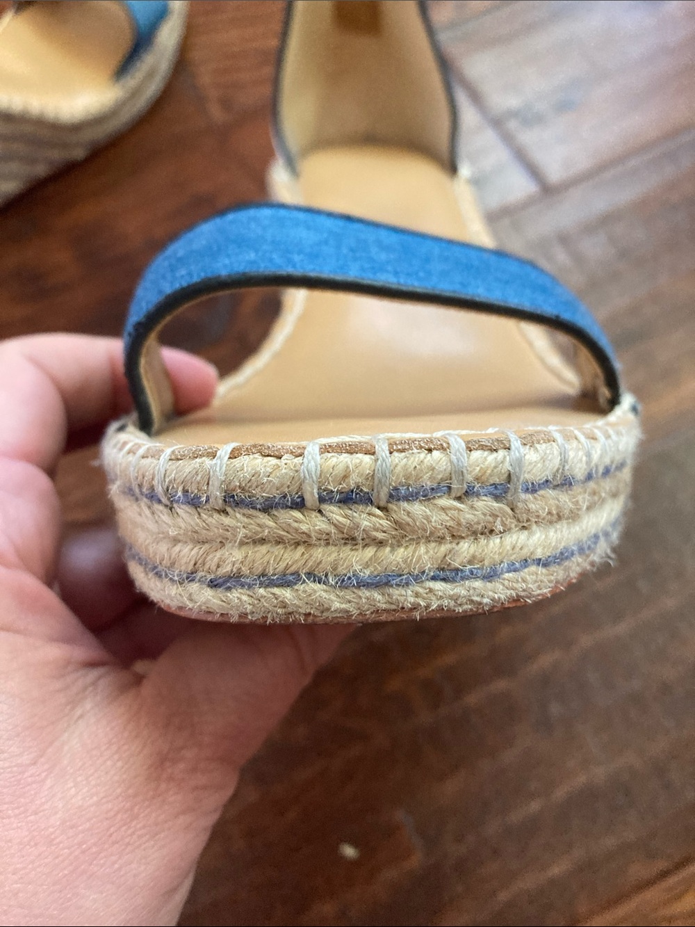Cabi “Parker” Espadrille Wedge Sandals with Ankle Strap - Picture 5 of 15